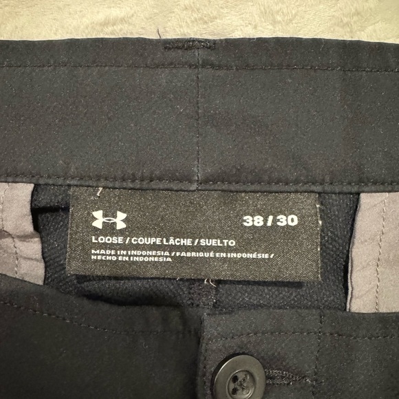 Under Armour Men's Black loose fit quick dry athletic material pants 38/30 - Picture 4 of 7